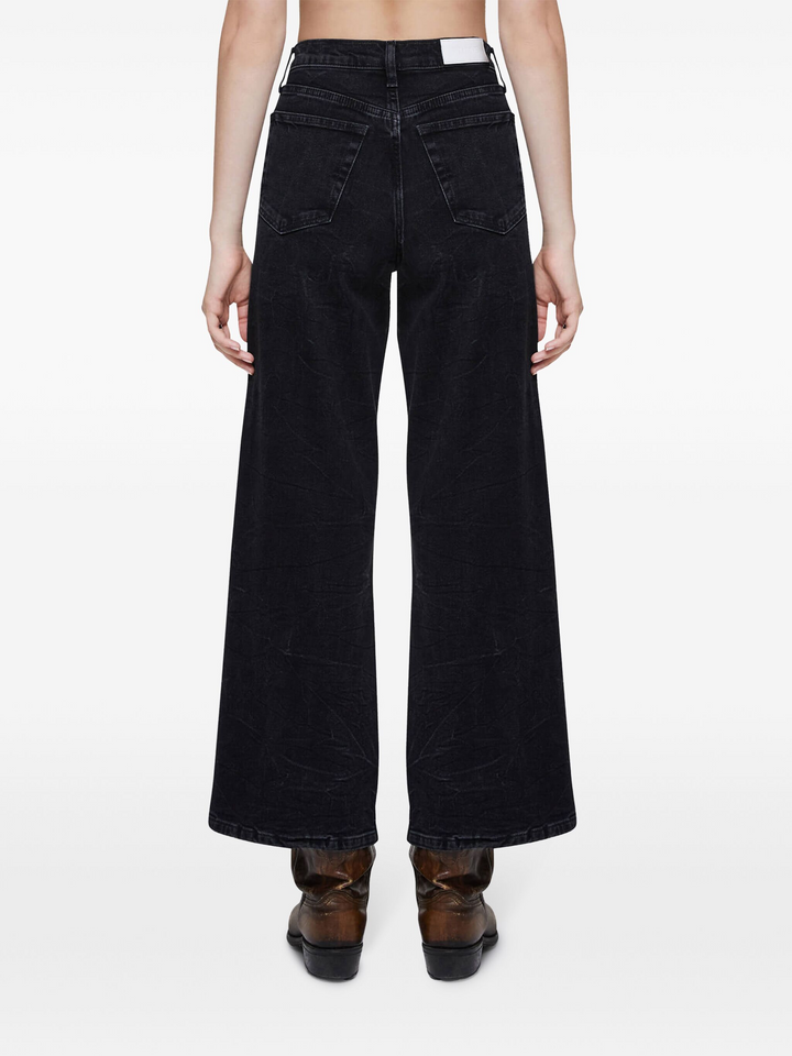 High Rise Wide Leg Crop Jeans