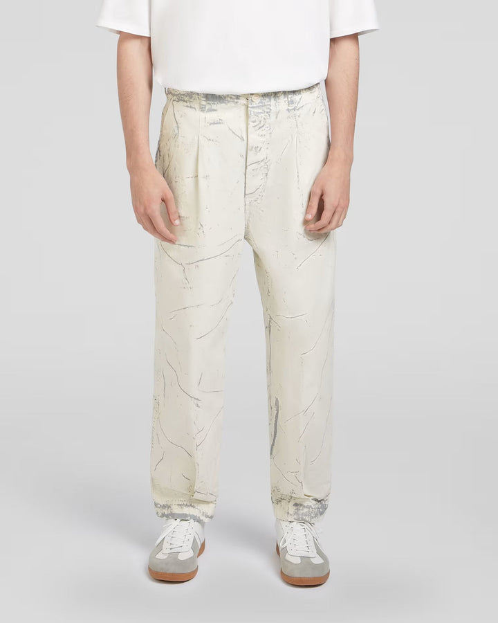 Cotton Cargo Pants Hand Painted