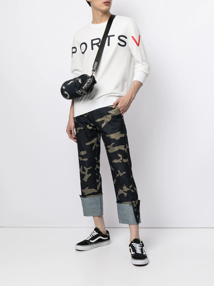 Cut&Sew Long Sleeve Crew Neck Sweatshirt