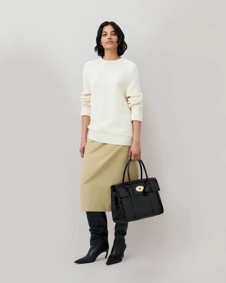 Bayswater Black Shiny Small Croc