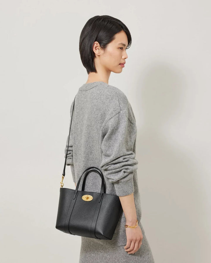 Mini Bayswater Tote Black Small Classic Grain