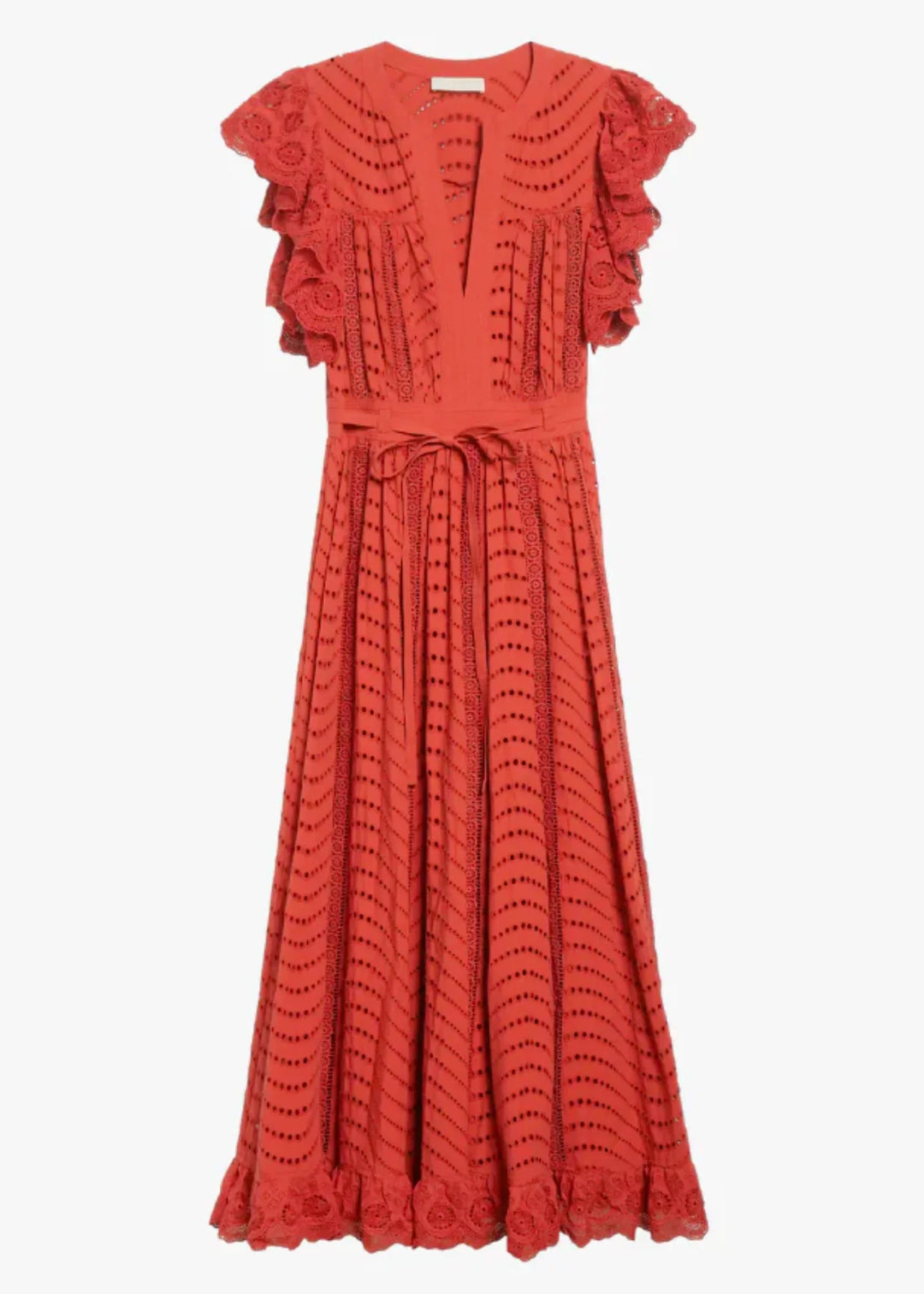 Olga Flutter Sleeve Midi Dress