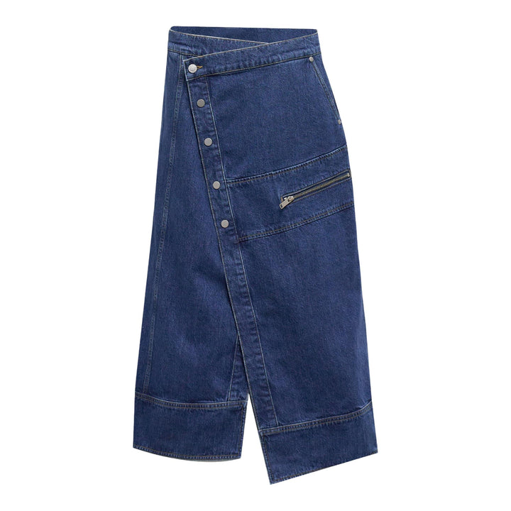 Club21 - 3.1 Phillip Lim - Denim Wrap Skirt - SKIRTS - Denim
