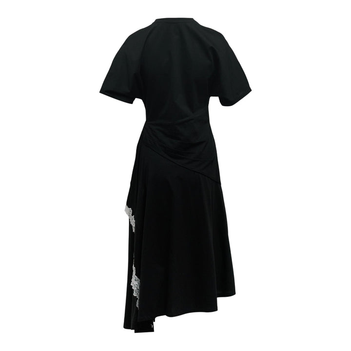 Club21 - 3.1 Phillip Lim - Draped T-Shirt Dress With Lace Trim - KNIT DRESSES - Black