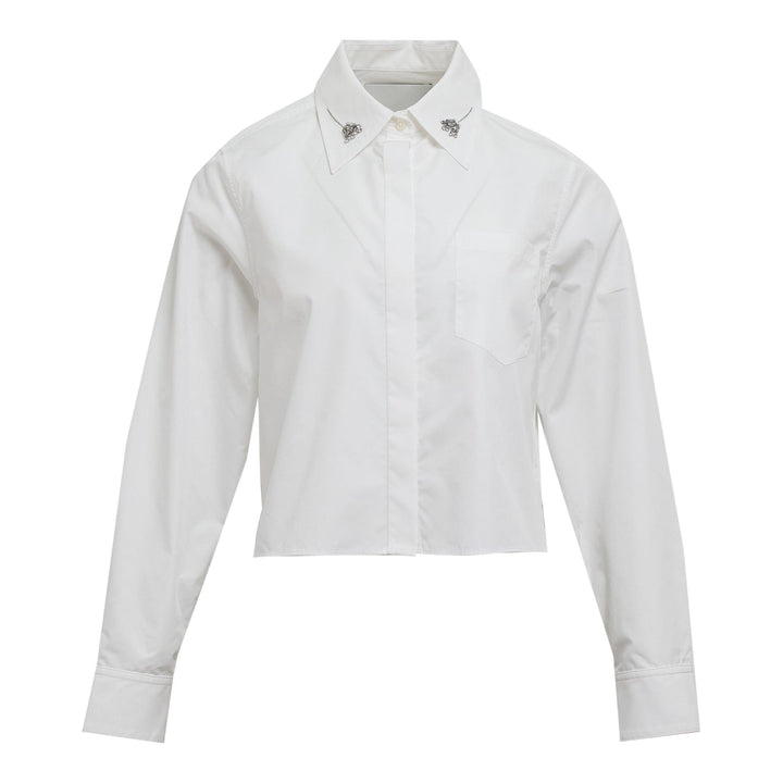 Club21 - 3.1 Phillip Lim - Embellished Collar Long Sleeve Shirt - BLOUSES - White
