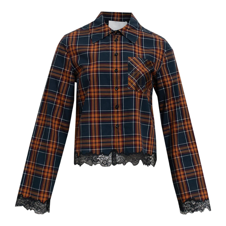 Club21 - 3.1 Phillip Lim - Plaid Mix Cropped Shirt - BLOUSES - Checks