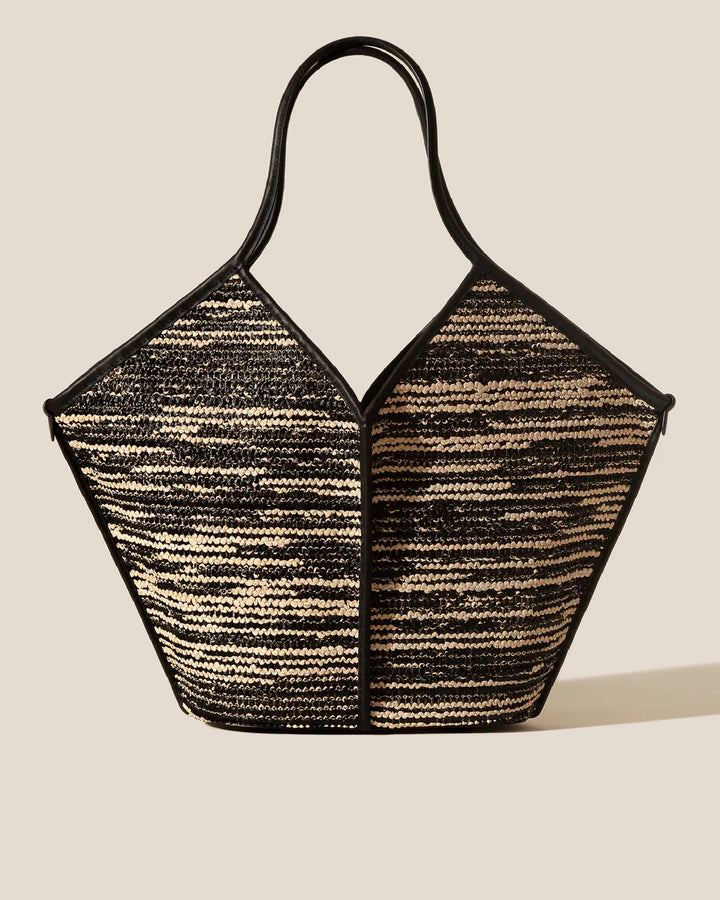 Calella Bicolour Leather Trim Tote