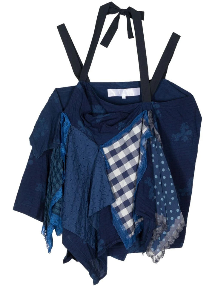 Cotton Cloth Indigo Print Blouse