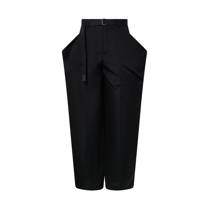 Double-Faced Silk Cotton Pants