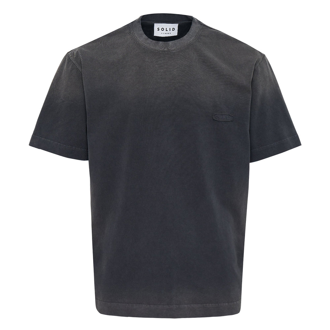 Washed Black Solid Tee