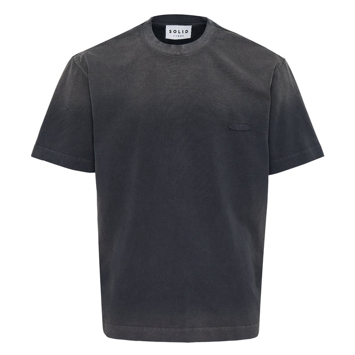 Washed Black Solid Tee