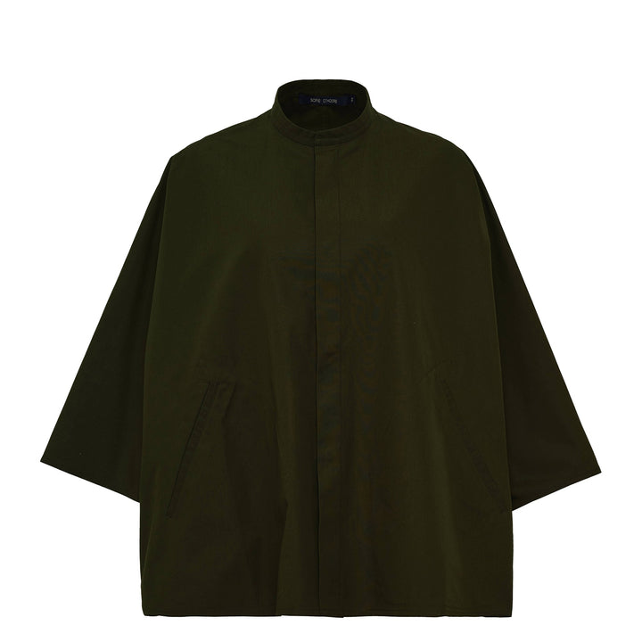 Stand Collar With Bracelt Sleeve Top