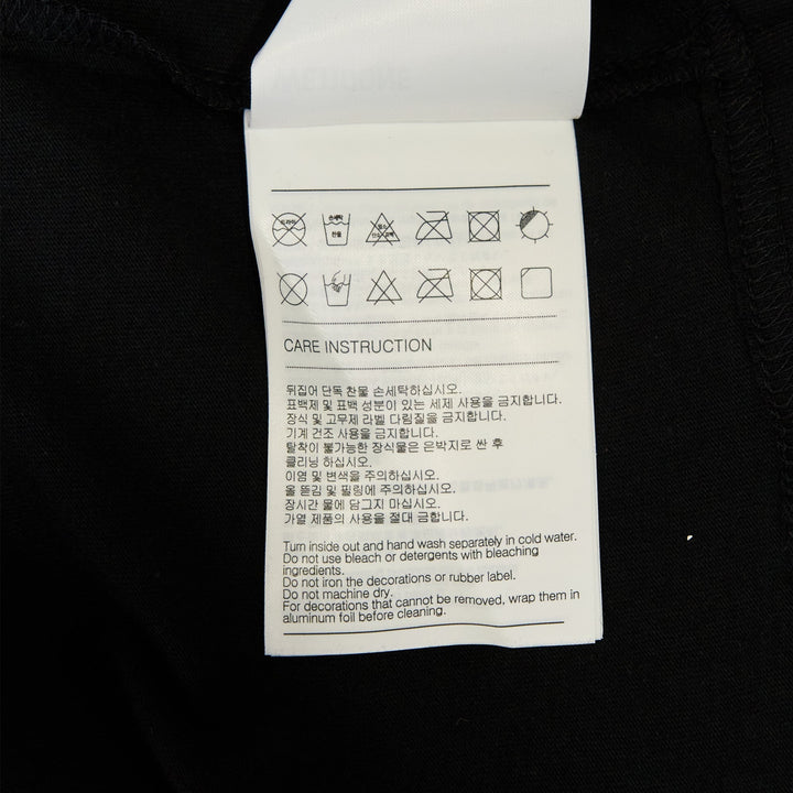 Black Womens Cropped Rhineston Tee