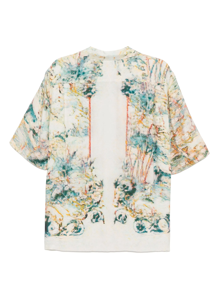 Silk Open Collar Shirt