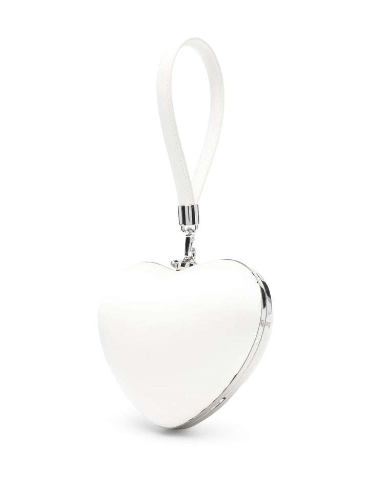 Cream Satin Top Handle Heart