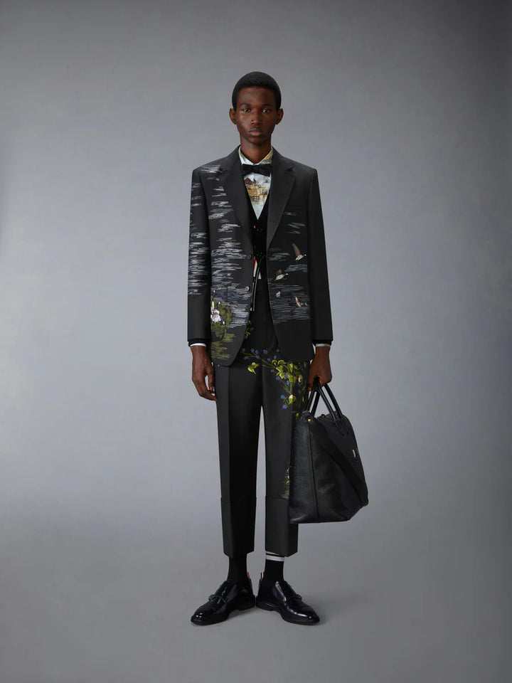 Goose Scenic Satin Stitch And Embroidery Sportcoat Men