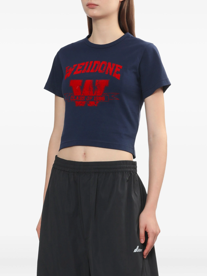 Navy Womens 11 Print Slim Fit T-Shirt