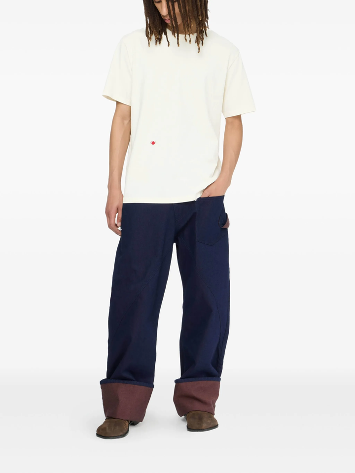 Contrast Embroidery T-Shirt