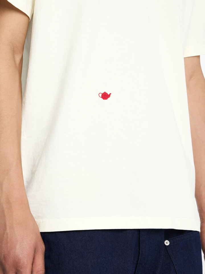 Contrast Embroidery T-Shirt