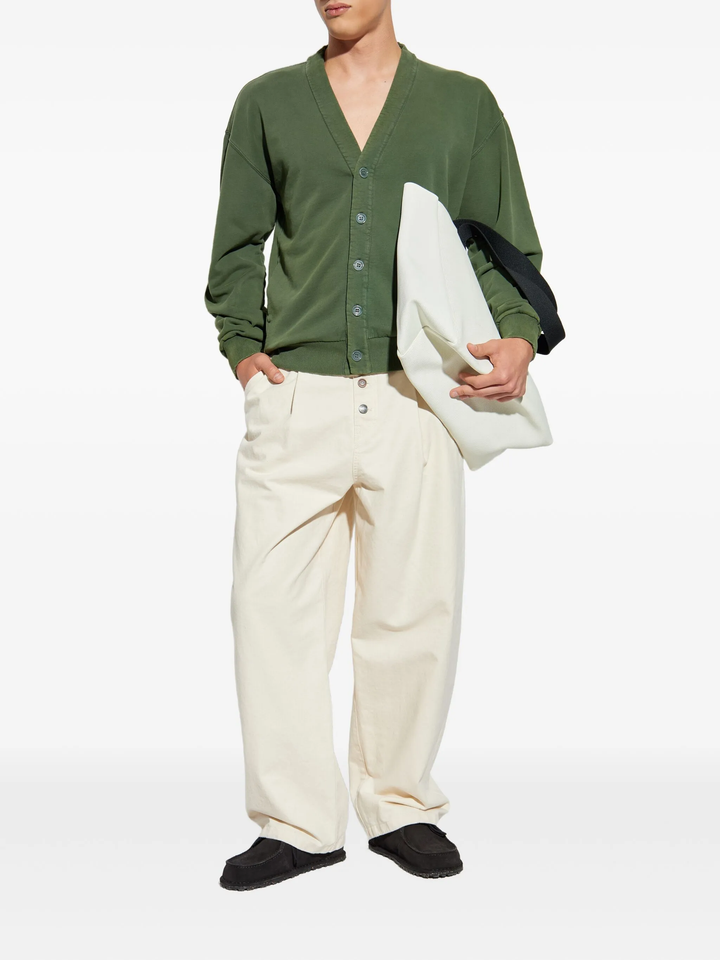 Garment Dye V Neck Cardigan