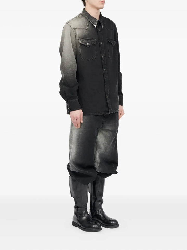 Long-Sleeved Shirt Black Denim