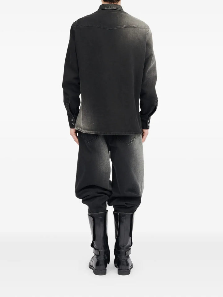 Long-Sleeved Shirt Black Denim