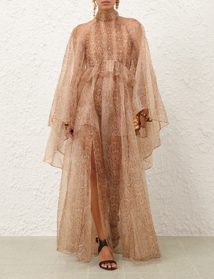 Memento Smocked Flutter Dress