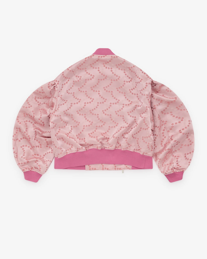 Floral Pattern Satin Jacket