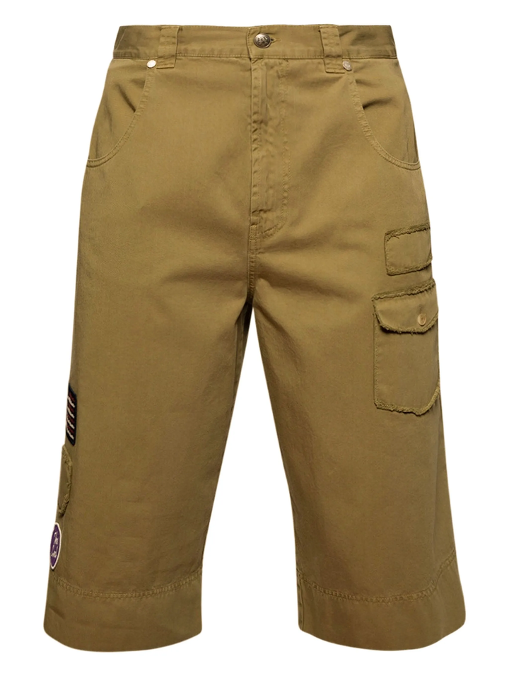 Military Patch Bermuda Loose Shorts