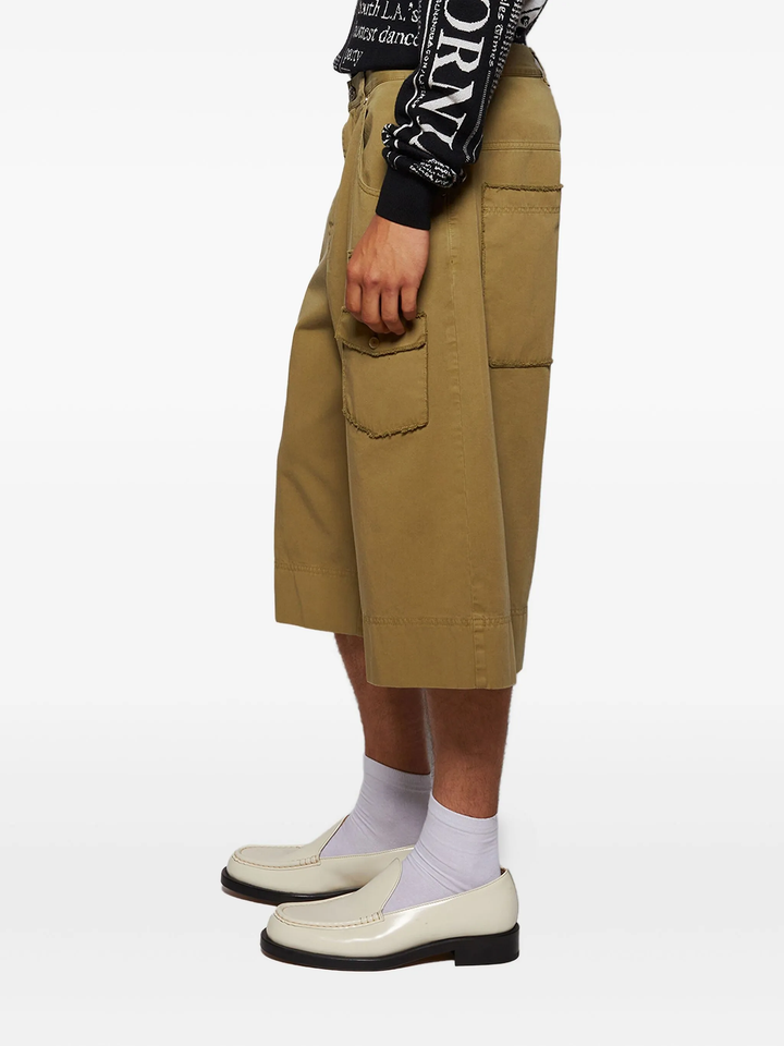 Military Patch Bermuda Loose Shorts