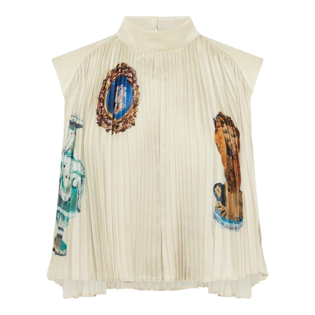 Club21 - ALEMAIS - Orazio Pleated Top - WOVEN TOPS - Off-White