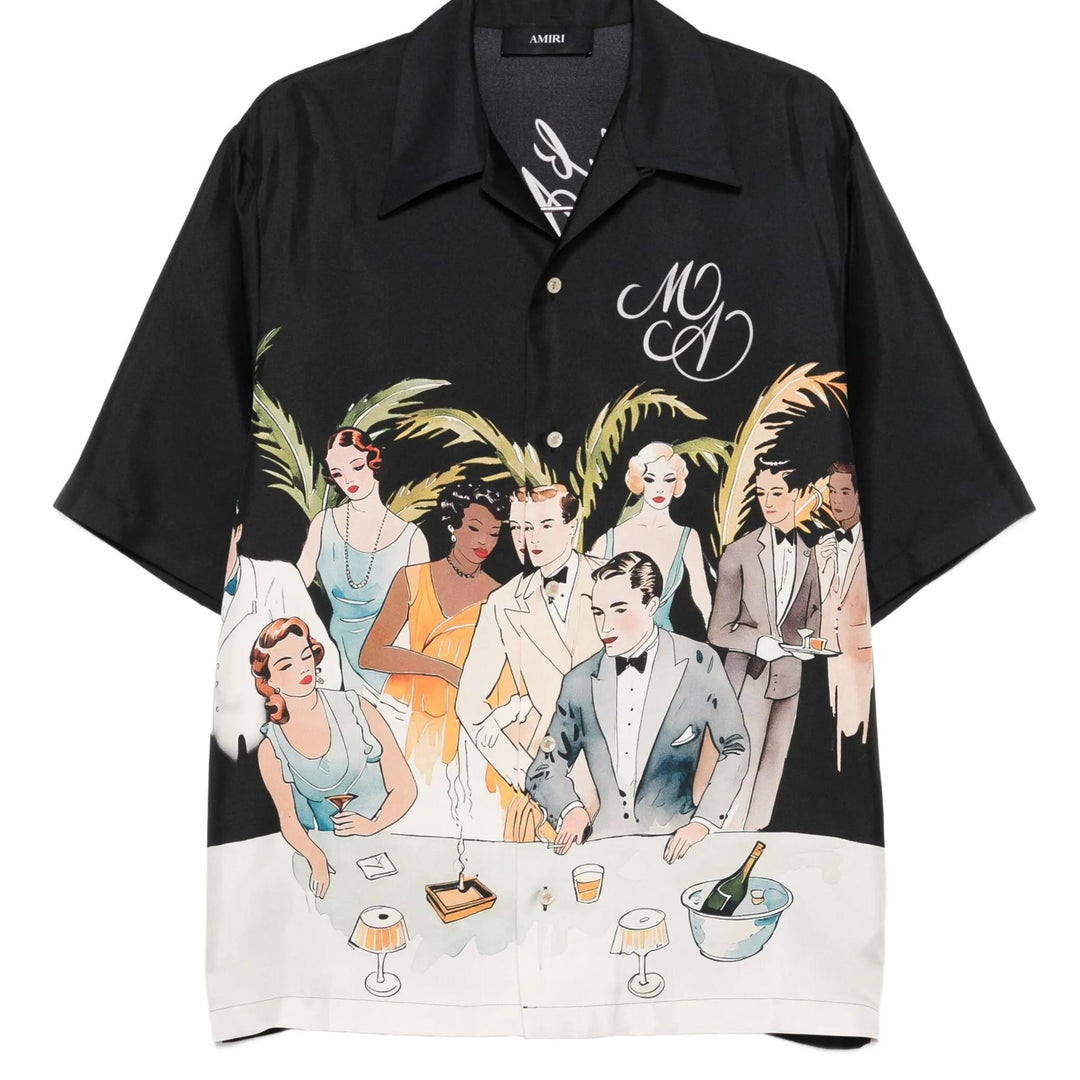 Club21 - AMIRI - Bar Scene Bowling Shirt - SHIRTS - Black