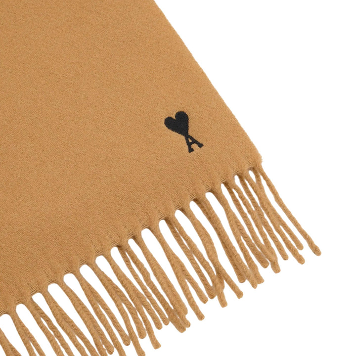 Club21 - AMI - Black Ami De Coeur Scarf - SCARVES - Brown