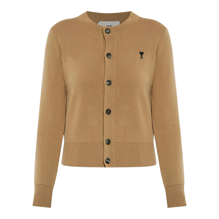 Club21 - AMI - Wool ADC Cardigan - CARDIGANS - Beige