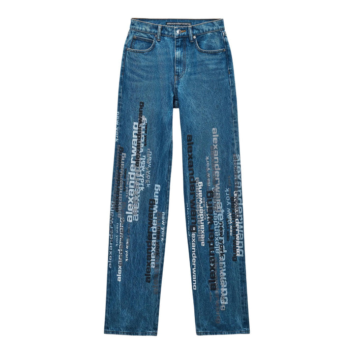 Club21 - Alexander Wang - EZ Jean With Vertical Logo - JEANS - Blue