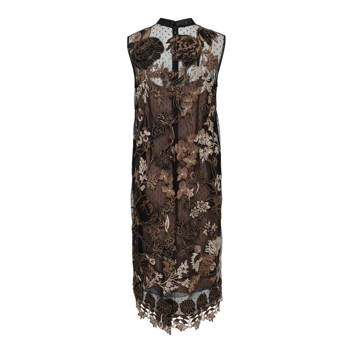 Club21 - Biyan - Embroidered And 3D Dot Tulle Dress - WOVEN DRESSES - Black