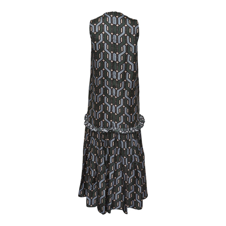 Club21 - Biyan - Mix Tulle And Twill Silk Print Dress - WOVEN DRESSES - Black