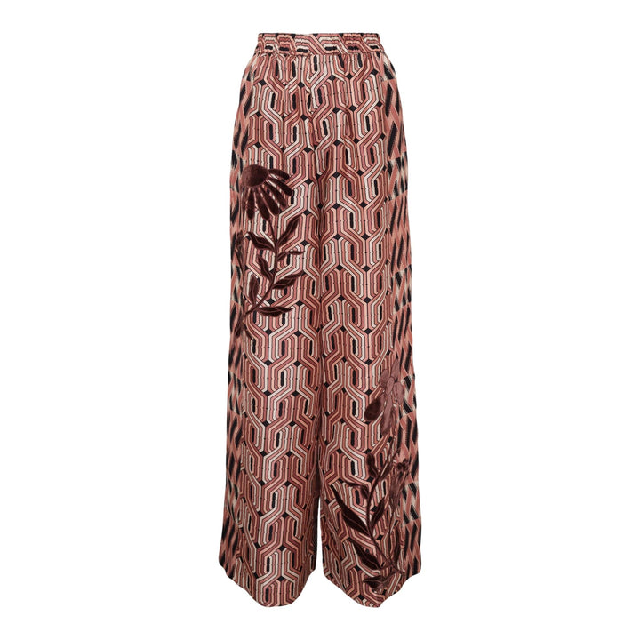 Club21 - Biyan - Twill Silk Print Long Pants - PANTS - Pink