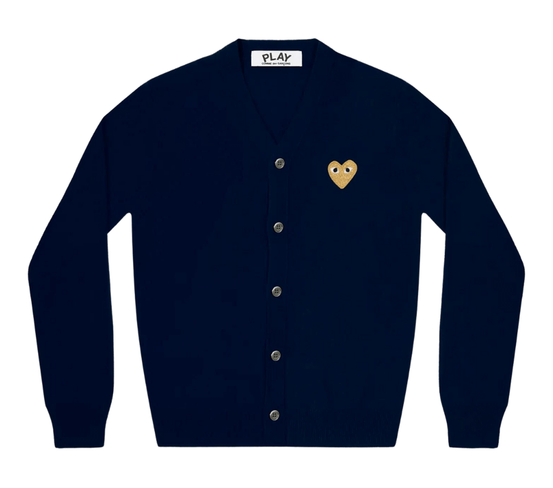 COMME-des-GARCONS-PLAY-Cardigan-With-Gold-Heart-Men-Navy-1