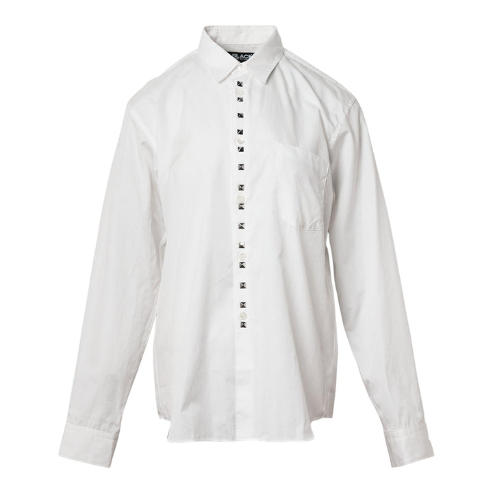 Club21 - COMME des GARCONS BLACK - Cotton Studs Long Sleeve Shirt - SHIRTS - White
