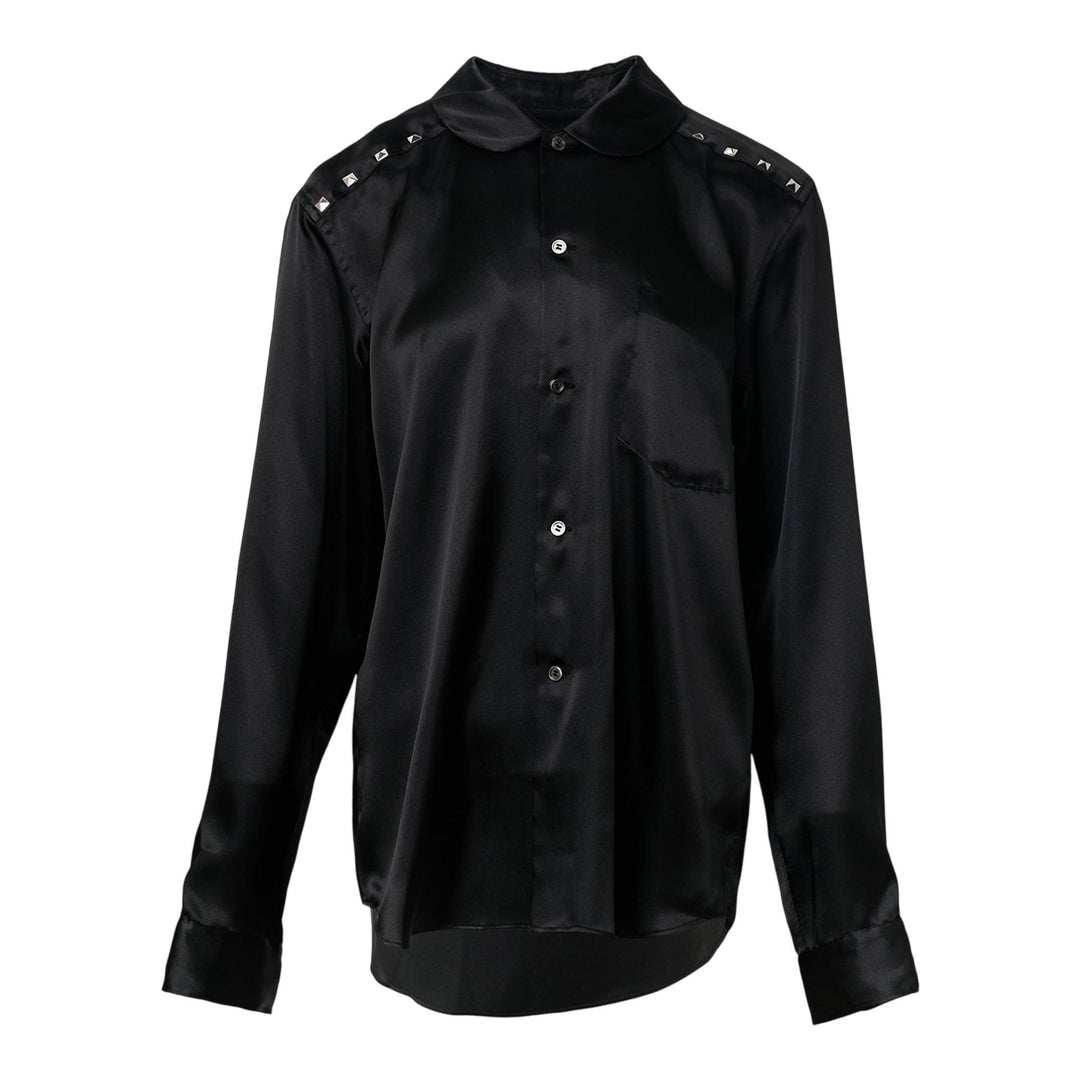 Club21 - COMME des GARCONS BLACK - Satin Studs Long Sleeve Shirt - SHIRTS - Black