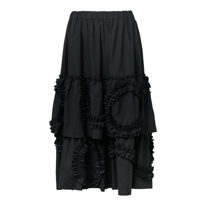 Club21 - COMME des GARCONS BLACK - Wool Tropical Ruffle Skirt - SKIRTS - Black