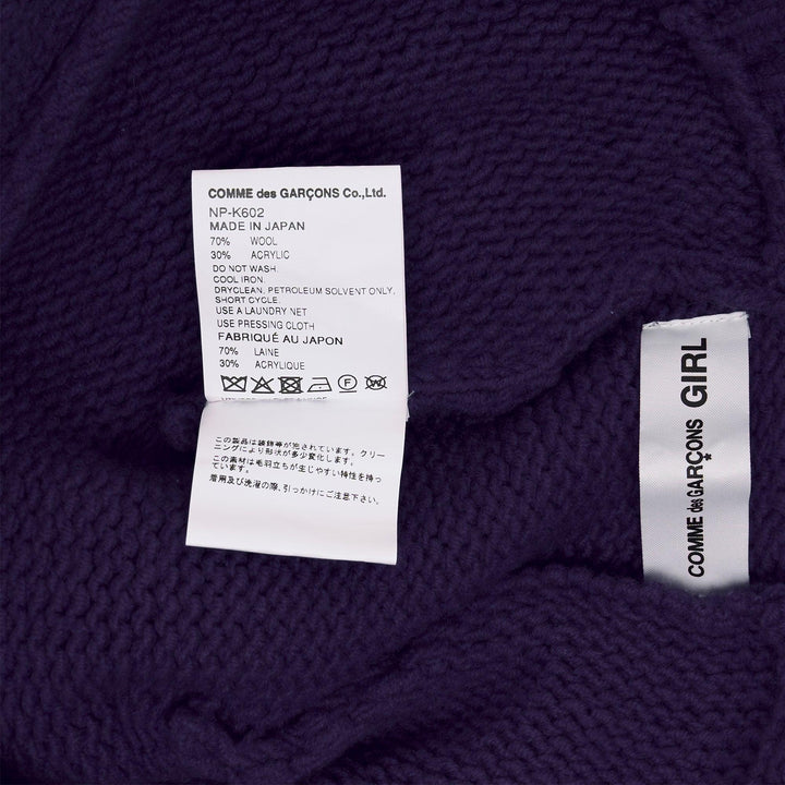 Club21 - COMME des GARCONS GIRL - Big Bowknot Pony Tail Knit Cap - HATS - Navy