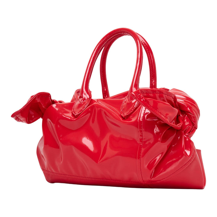 Club21 - COMME des GARCONS GIRL - Patent Leather Ribbon Deco Bag - TOP HANDLE - Red
