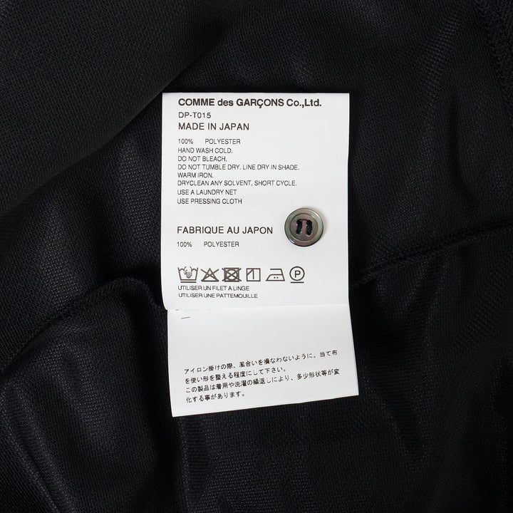 Club21 - COMME des GARCONS HOMME DEUX - Polyester Pique Rose Applique Polo - POLOS - Black