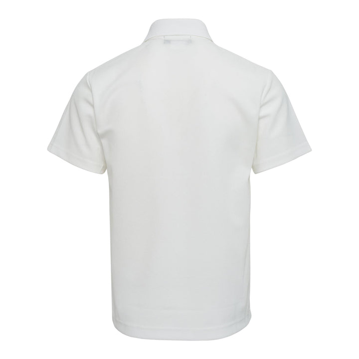 Club21 - COMME des GARCONS HOMME DEUX - Polyester Pique Rose Applique Polo - POLOS - Off-White