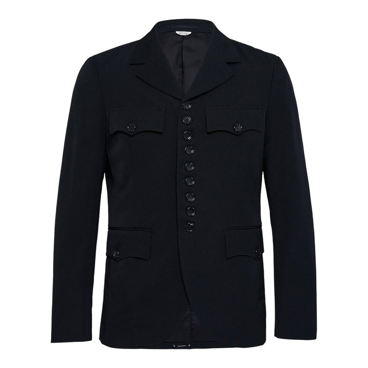 Club21 - COMME des GARCONS HOMME PLUS - Wool Gabardine Button Up Jacket - JACKETS - Black