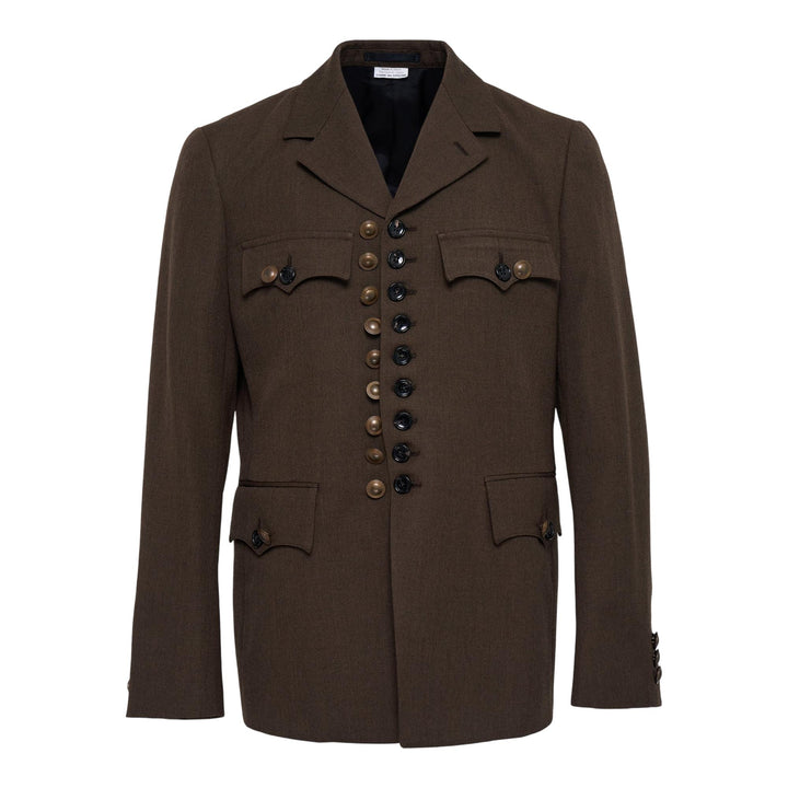 Club21 - COMME des GARCONS HOMME PLUS - Wool Top Thick Double-Breasted Jacket - JACKETS - Brown