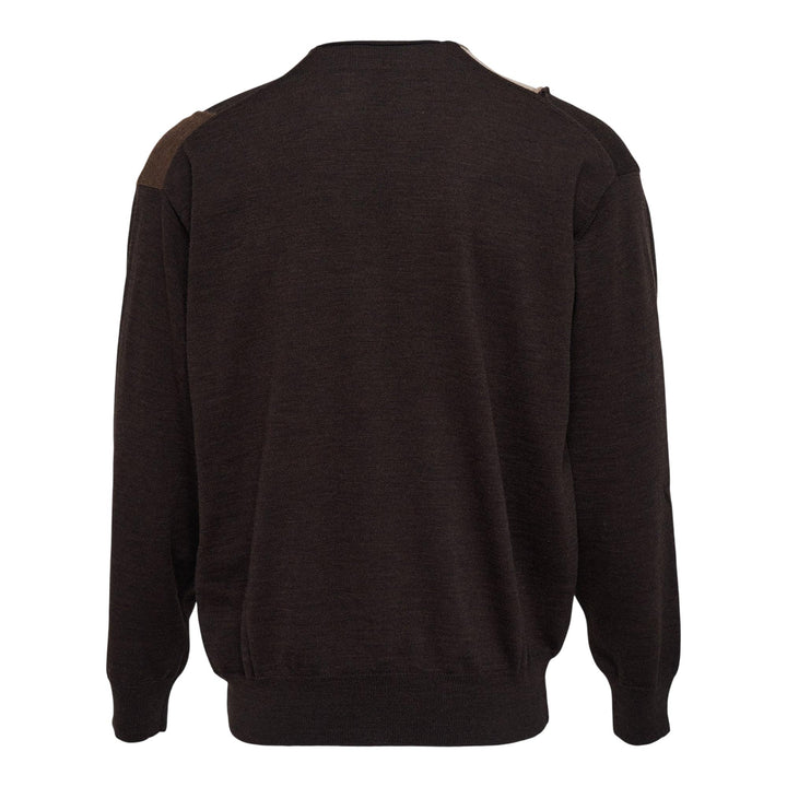 Club21 - COMME des GARCONS HOMME - Worsted Wool Jersey Patchwork Cardigan - CARDIGANS - Brown