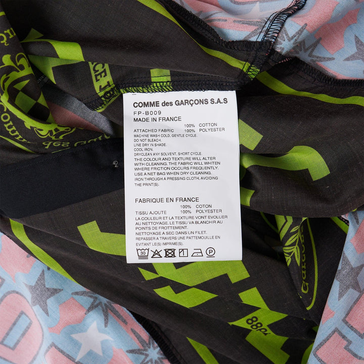 Club21 - COMME des GARCONS SHIRT - Cotton Poplin Print Long Sleeve Shirt - SHIRTS - Black